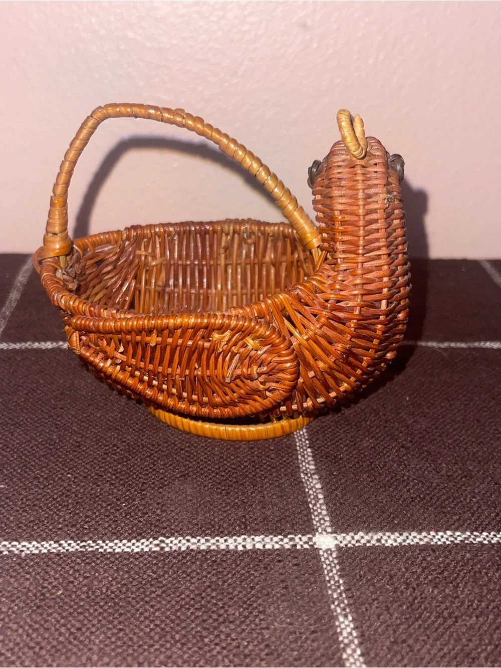 Wicker Basket Partridge Quail Small Bird Vintage
